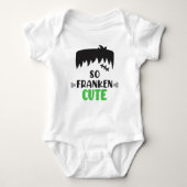 Fun Halloween Frankenstein So Franken Cute Boys Romper (Voorkant)