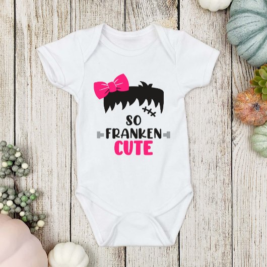 Fun Halloween Frankenstein So Franken Cute Girls Romper