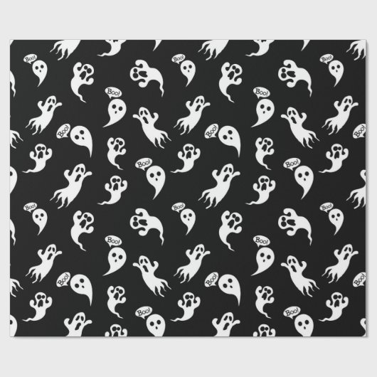Fun Halloween Ghosts Vakantie Cadeaupapier (Vlak)