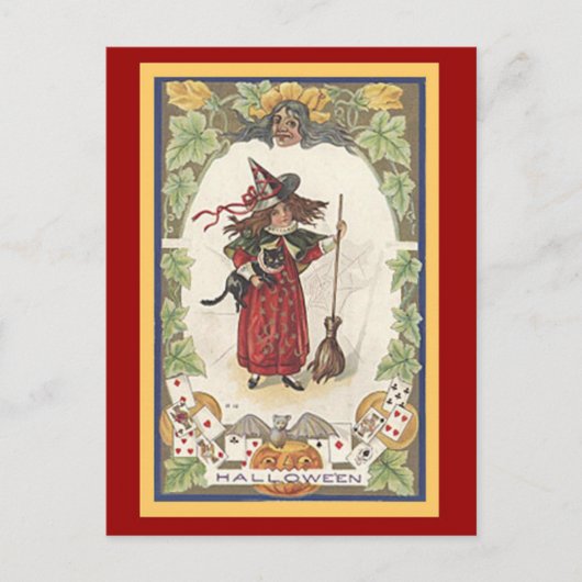 Fun Halloween-kaart met overeenkomende postage Briefkaart (Voorkant)