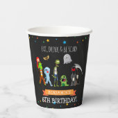 Fun Halloween Kids Birthday Party Papieren Bekers (Achterkant)