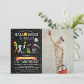 Fun Halloween Kinder Costume Birthday Party Foto Kaart (Staand voorkant)
