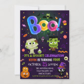 Fun Halloween Kinder Costume Birthday Party Kaart (Voorkant)