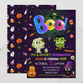 Fun Halloween Kinder Costume Birthday Party Kaart (Voorkant / Achterkant)