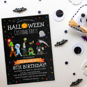Fun Halloween Kinder Costume Birthday Party Kaart