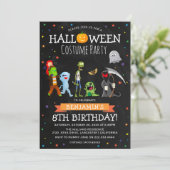 Fun Halloween Kinder Costume Birthday Party Kaart (Staand voorkant)