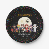 Fun Halloween Kinder Costume Birthday Party Papieren Bordje (Voorkant)