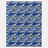 Fun Halloween Monster Pattern Fleece Deken (Voorkant)