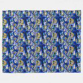 Fun Halloween Monster Pattern Fleece Deken (Voorkant (Horizontaal))