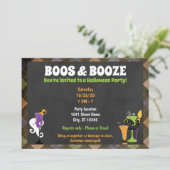 Fun Halloween Party Invitation for Adults Kaart (Staand voorkant)