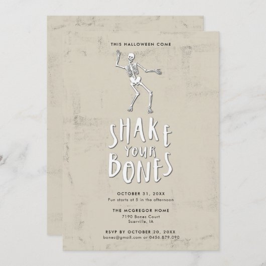 Fun Halloween Party Kaart (Voorkant / Achterkant)