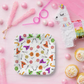 Fun Halloween Patterned Papieren Bordje (Feest)