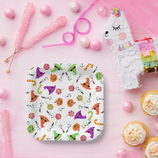 Fun Halloween Patterned Papieren Bordje (Feest)