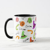 Fun Halloween Patterned White Achtergrond Mok (Links)