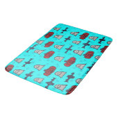 Fun Halloween Print op Blue Badmat (Gekanteld)