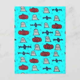 Fun Halloween Print op Blue Briefkaart