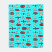 Fun Halloween Print op Blue Fleece Deken (Voorkant)