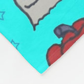 Fun Halloween Print op Blue Fleece Deken (Hoek)