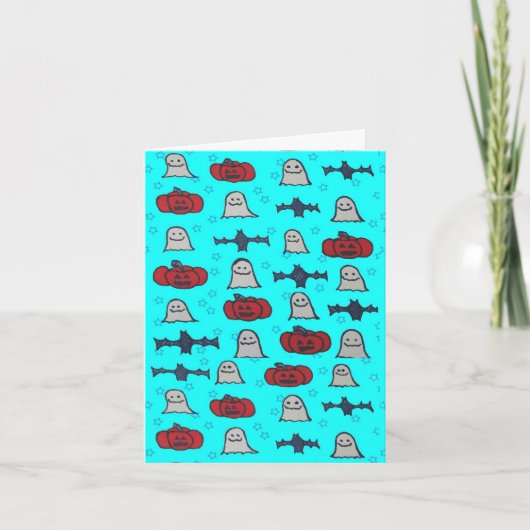 Fun Halloween Print op Blue Kaart (Voorkant)