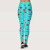 Fun Halloween Print op Blue Leggings (Achterkant)