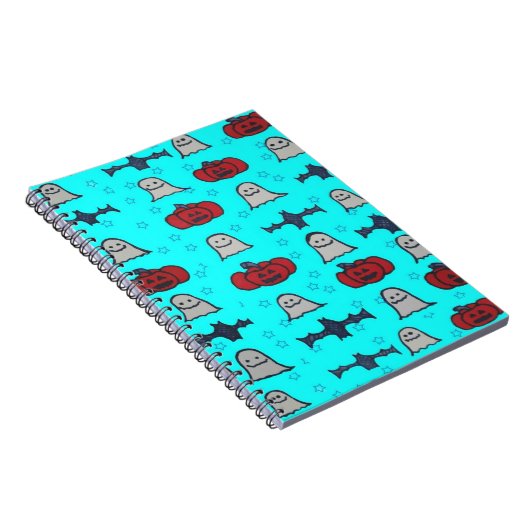 Fun Halloween Print op Blue Notitieboek (Rechterzijde)