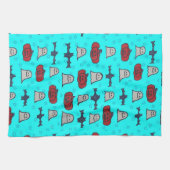 Fun Halloween Print op Blue Theedoek (Horizontaal)