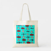 Fun Halloween Print op Blue Tote Bag (Achterkant)
