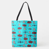 Fun Halloween Print op Blue Tote Bag (Voorkant)