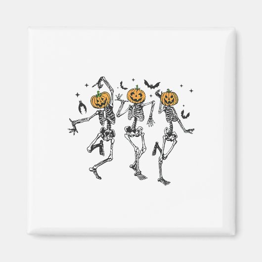 Fun Halloween Pumpkin Danskeleton Costume Wom Magneet (Voorkant)