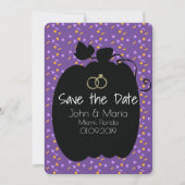 Fun Halloween Pumpkin Save the Date Invitation Kaart (Voorkant)