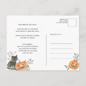 Fun Halloween Pumpkin We hebben het adres gewijzig Aankondigingskaart (Achterkant)