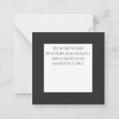 Fun Halloween Skeleton Gray  Notitiekaartje (Achterkant)