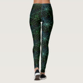 Fun Halloween Spiderweb Pattern Black XS to XL Leggings (Achterkant)