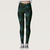Fun Halloween Spiderweb Pattern Black XS to XL Leggings (Voorkant)