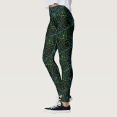 Fun Halloween Spiderweb Pattern Black XS to XL Leggings (Links)