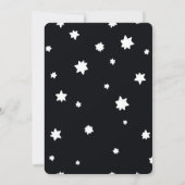 Fun halloween superheld costuum party b&w kaart (Achterkant)