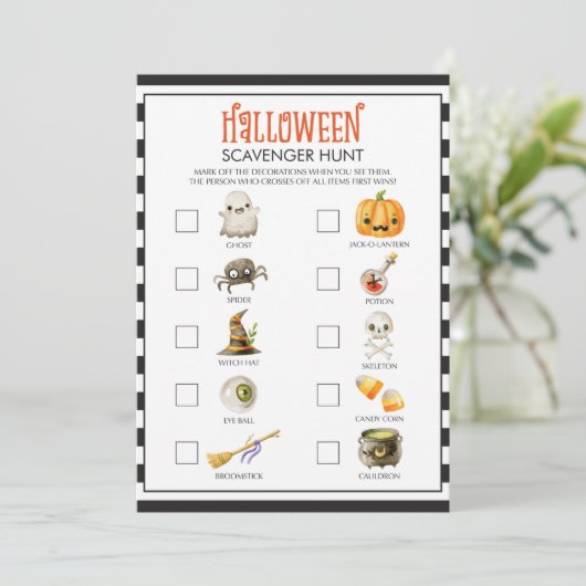 Fun Halloween ThRapport Scavenger Hunt voor kinder (Staand voorkant)