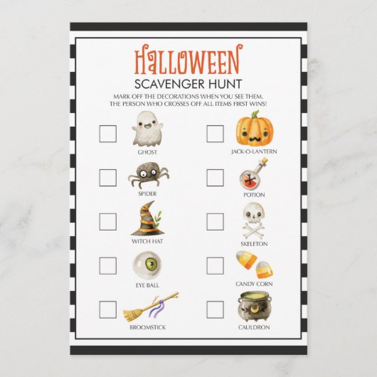 Fun Halloween ThRapport Scavenger Hunt voor kinder (Voorkant)