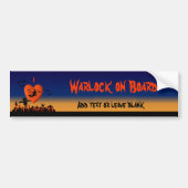 Fun Halloween Warlock aan boord Bumpersticker (Voorkant)