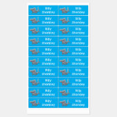 Fun hamerhaai stripfiguur personalisatie labels (Vel)