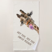 Fun Handdoek Giraffe Strand (Voorkant)