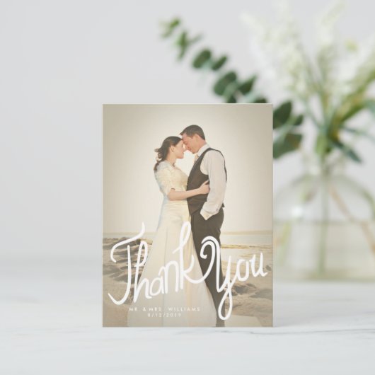 Fun Handwrite fotofilter Hartelijk dank Briefkaart (Staand voorkant)