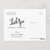 Fun Handwrite fotofilter Hartelijk dank Briefkaart (Achterkant)