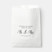 Fun Handwriting Lottery Ticket Wedding Favor Bag Bedankzakje (Voorkant)