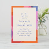 Fun Handwritten Colorful Modern Couples Shower Kaart (Staand voorkant)