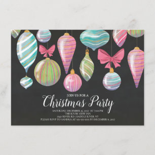 Fun Hanging Ornamenten Kerstfeest Uitnodiging