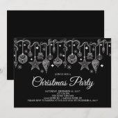 Fun Hanging Ornamenten Kerstfeest Uitnodiging (Voorkant / Achterkant)