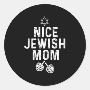 Fun Hanukkah Dreidel Star voor mooie joodse mam Ronde Sticker