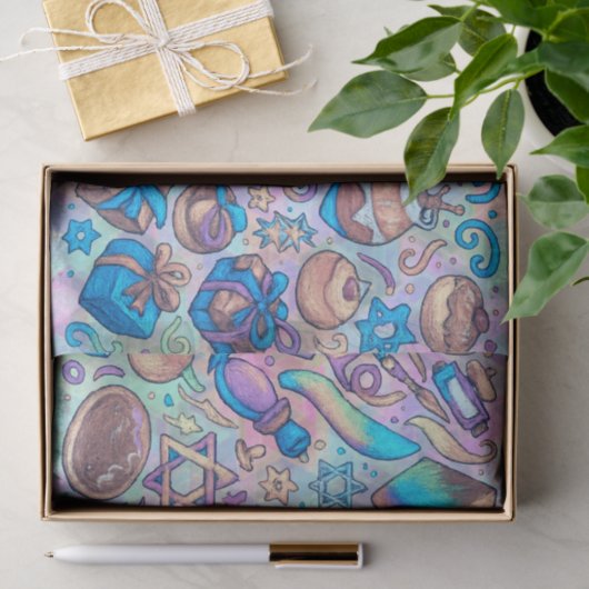 Fun Hanukkah Motieven Tissuepapier (Geschenk)