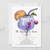 Fun Happiest Of Hours Bridal Shower Invitation Kaart (Voorkant)